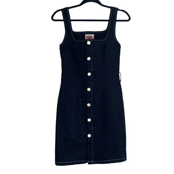 SOLID & STRIPED denim mini dress Small *missing belt* - Picture 1 of 13